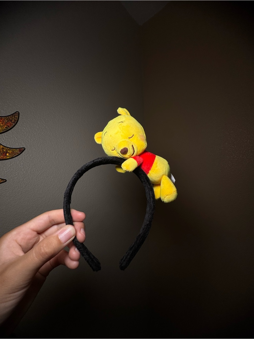 Plush Character Headband in Winnie the Pooh Yellow and Red — Cute Hair Accessory